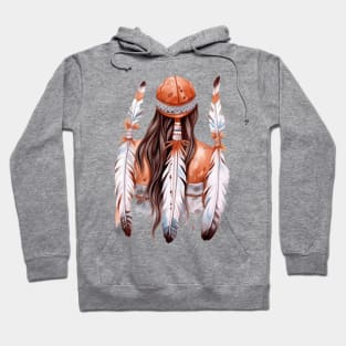 Native American Back Woman #2 Hoodie